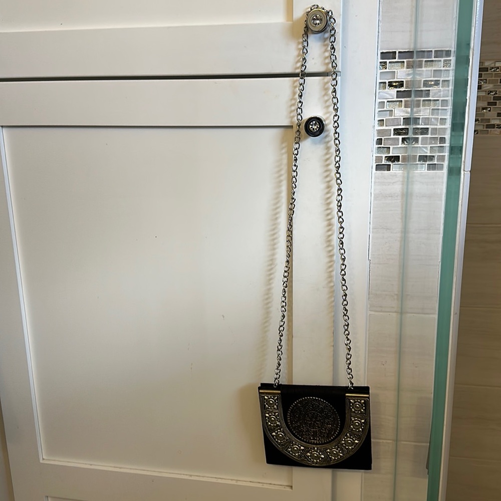 Black evening bag. Never used.